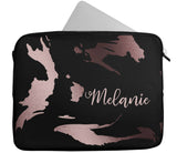 Personalised Any Name Marble Design Laptop Case Sleeve Tablet Bag 98