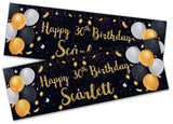 Personalised Birthday Banners Balloon Design Children Kids Party Decoration 75