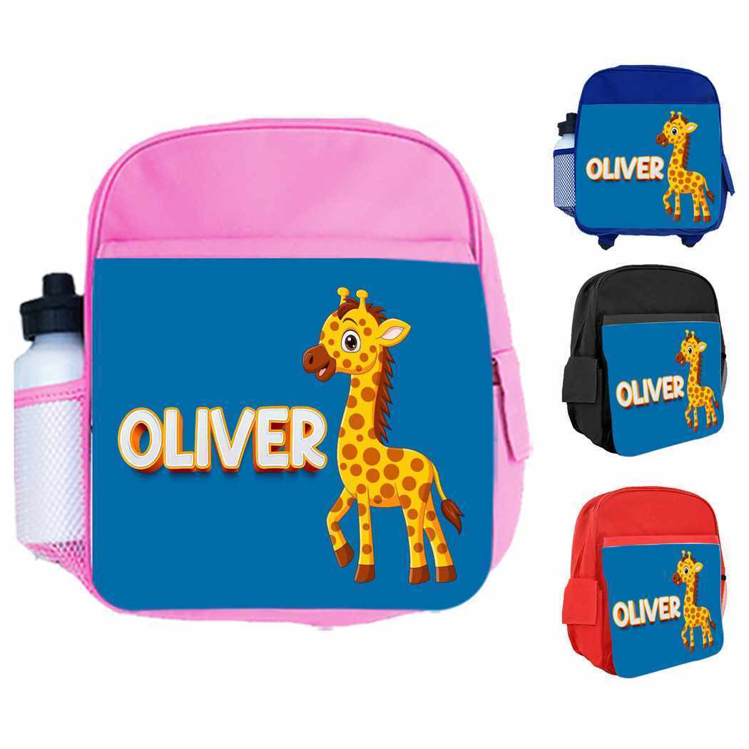 Personalised Kids Backpack Any Name Animal Design Boys Girls kid School Bag 21