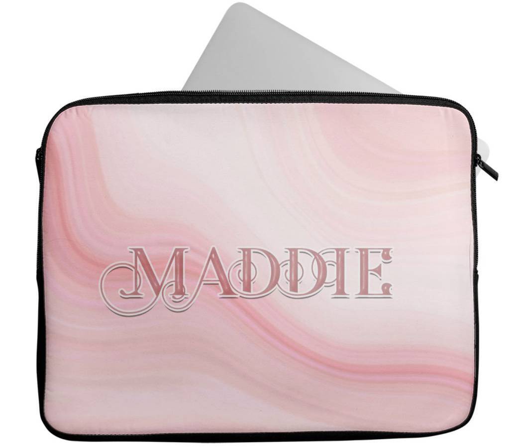 Personalised Any Name Marble Design Laptop Case Sleeve Tablet Bag 92