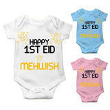 Personalised Eid Baby Vest Baby grow Little baby body suit 16