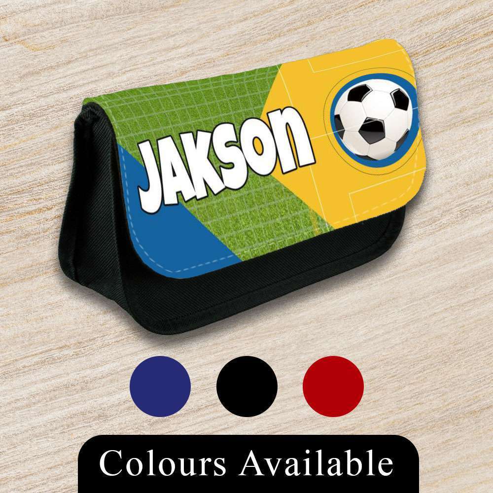 Personalised Pencil Case Football Girls Boys Stationary Kids School Bag 5