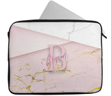 Personalised Any Name Marble Design Laptop Case Sleeve Tablet Bag 108