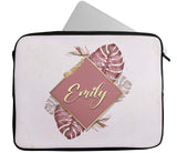 Personalised Any Name Floral Design Laptop Case Sleeve Tablet Bag 10