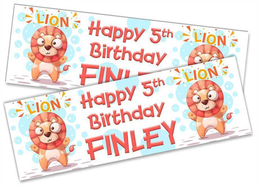 Personalised Birthday Banners Generic Design Children Kids Party Decoration 192