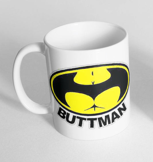 Batman Buttman Cup Ceramic Novelty Mug Funny Gift Tea Coffee