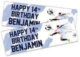 Personalised Birthday Banners Football Design Children Kids Party Decoration 123