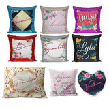 Personalised Cushion Floral Sequin Cushion Pillow Printed Birthday Gift 4