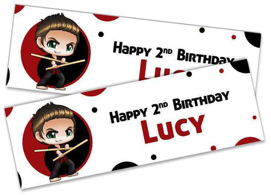 Personalised Birthday Banners Generic Design Children Kids Party Decoration 204