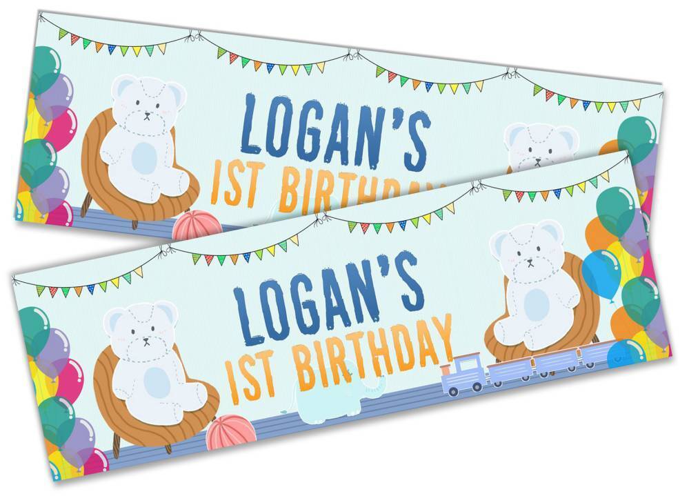 Personalised Birthday Banners Generic Design Children Kids Party Decoration 251