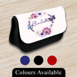 Personalised Pencil Case Floral Girls Boys Stationary Kids School Bag 10