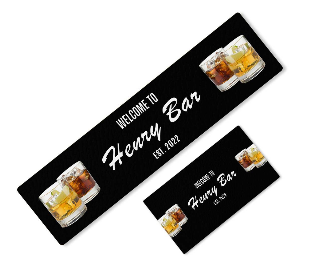 Personalised Any Text Beer Mat Label Bar Runner Ideal Home Pub Cafe Occasion 31