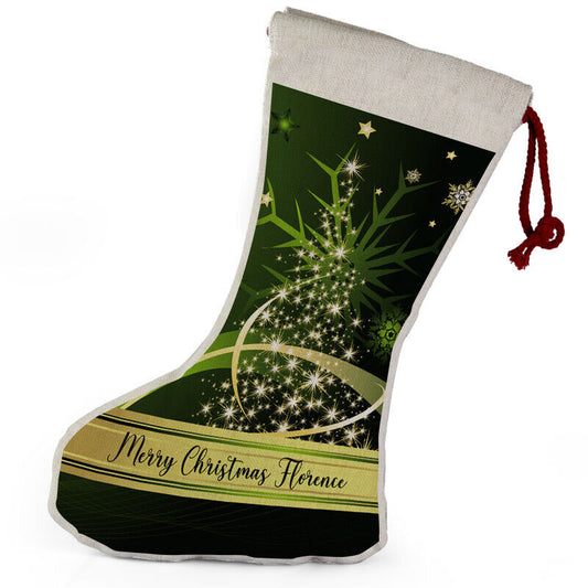 Personalised Any Name Christmas Stocking Tree Decoration Gift Present 2