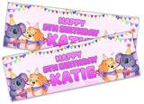 Personalised Birthday Banners Generic Design Children Kids Party Decoration 116