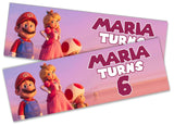 Personalised Birthday Banners Mario Design Children Kids Party Decoration 4