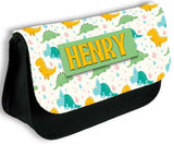 Personalised Pencil Case Dinosaur Girls Boys Stationary Kids School Bag 1