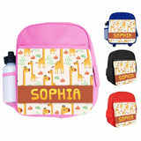 Personalised Kids Backpack Any Name Animal Design Boys Girls kid School Bag 20