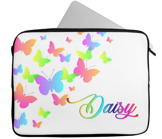 Personalised Any Name Butterfly Design Laptop Case Sleeve Tablet Bag 61