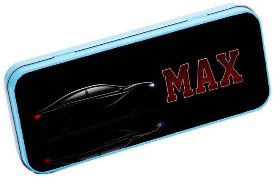 Personalised Any Name Car Pencil Case Tin Children School Kids Stationary 3