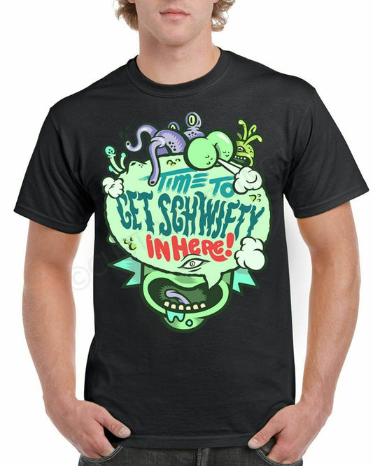 Get Schwifty Rick & Morty Short Sleeve Novelty T-Shirt Black 