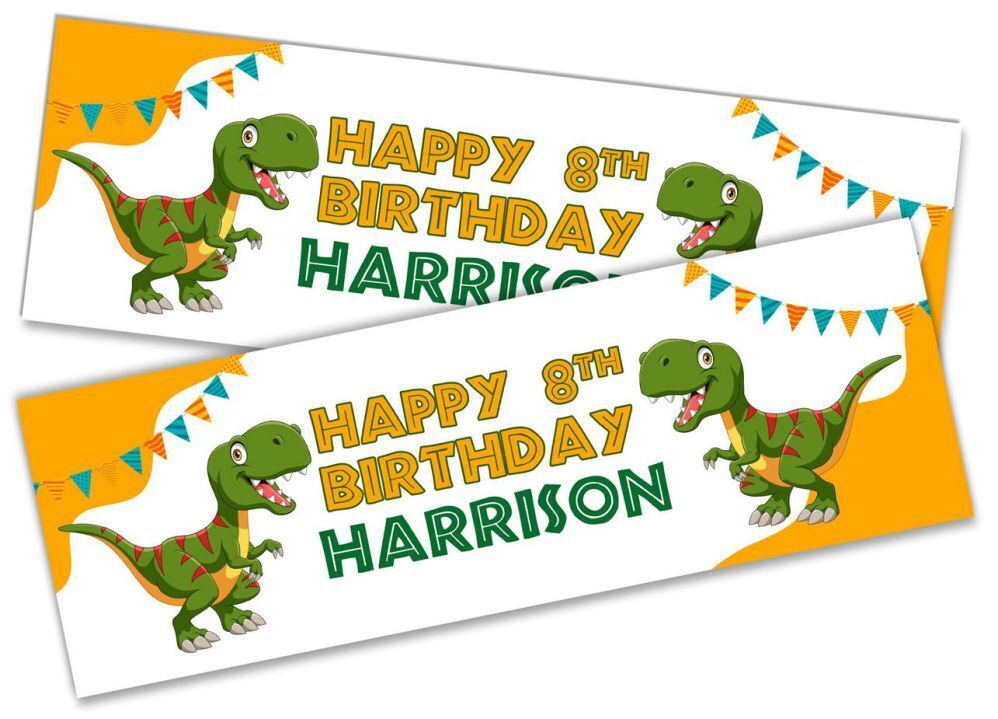 Personalised Birthday Banners Generic Design Children Kids Party Decoration 117