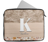 Personalised Any Name Marble Design Laptop Case Sleeve Tablet Bag 111