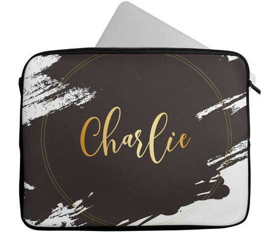 Personalised Any Name Circle Laptop Case Sleeve Tablet Bag Chromebook Gift 2