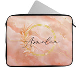 Personalised Any Name Floral Glitter Design Laptop Case Sleeve Tablet Bag 11