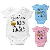 Personalised Eid Baby Vest Baby grow Little baby body suit 1