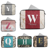 Personalised Any Name Marble Glitter Design Laptop Case Sleeve Tablet Bag 95