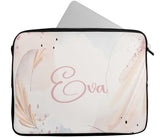 Personalised Any Name Floral Design Laptop Case Sleeve Tablet Bag 27