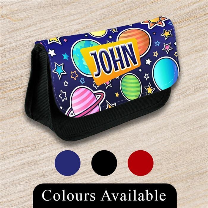 Personalised Pencil Case Generic Girls Boys Stationary Kids School Bag 44