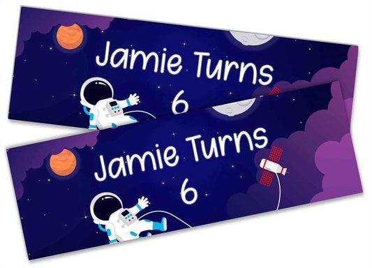 Personalised Birthday Banners Space Design Children Kids Party Decoration 156