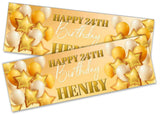 Personalised Birthday Banners Balloon Design Children Kids Party Decoration 75