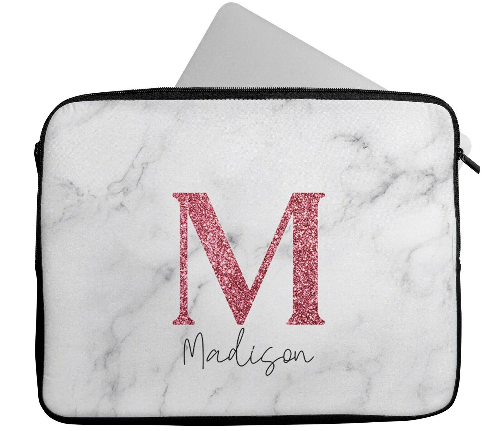 Personalised Any Name Glitter Design Laptop Case Sleeve Tablet Bag Chromebook 34