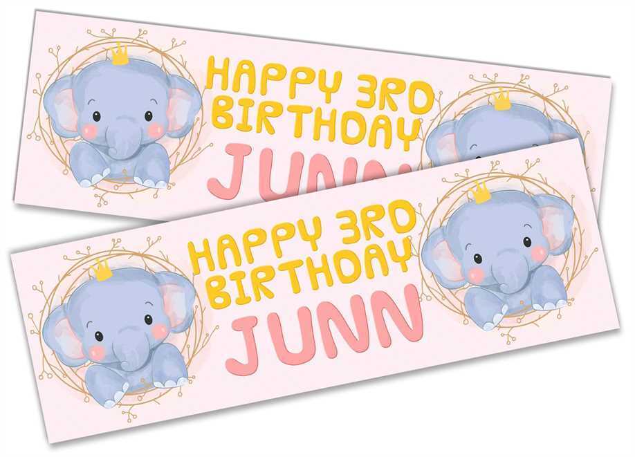 Personalised Birthday Banners Generic Design Children Kids Party Decoration 43