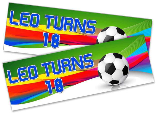 Personalised Birthday Banners Football Design Children Kids Party Decoration 124