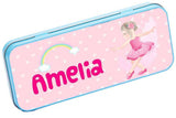 Personalised Any Name Princess Pencil Case Tin Children School Kids Stationary 1