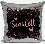 Personalised Glitter Any Name Magic Reveal Silver Sequin Cushion Cover Gift 27