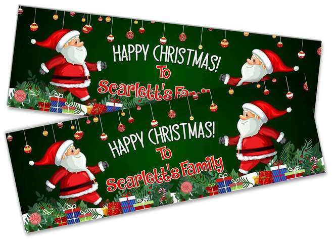 Personalised Banner Christmas Design Party Decoration 19
