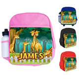 Personalised Kids Backpack Any Name Animal Design Boys Girls kid School Bag 35