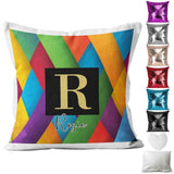 Personalised Cushion Abstract Sequin Cushion Pillow Printed Birthday Gift 30