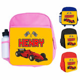 Personalised Kids Backpack Any Name Car Design Boys Girls Children School Bag 9