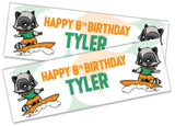 Personalised Birthday Banners Generic Design Children Kids Party Decoration 139