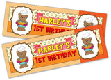 Personalised Birthday Banners Generic Design Children Kids Party Decoration 244