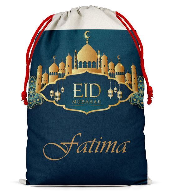 Personalised Eid Sack Bag Boy Girl eid Gift idea Stocking Bag 5