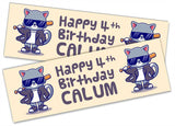 Personalised Birthday Banners Generic Design Children Kids Party Decoration 154