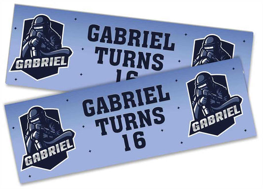 Personalised Birthday Banners Generic Design Children Kids Party Decoration 137