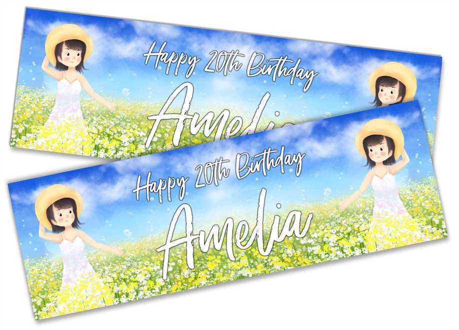 Personalised Birthday Banners Generic Design Children Kids Party Decoration 50