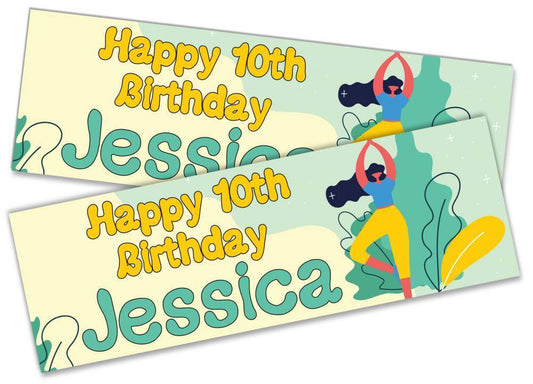 Personalised Birthday Banners Generic Design Children Kids Party Decoration 255
